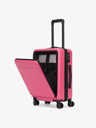 Shop Calpak Hue Front Pocket Carry-on Luggage In Dragonfruit | 20"
