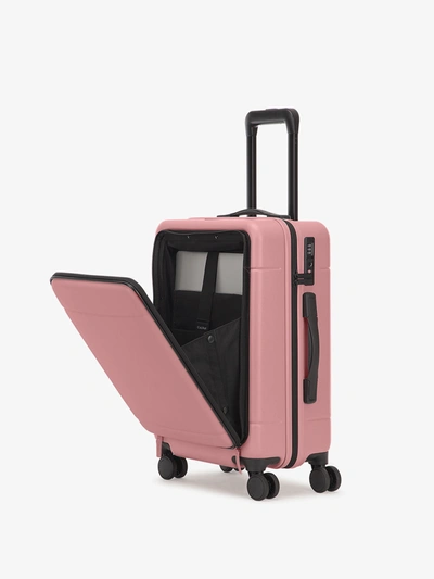 Shop Calpak Hue Front Pocket Carry-on Luggage In Mauve | 20"