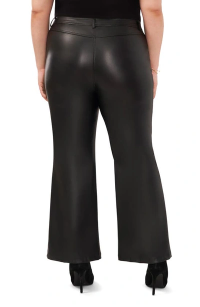 Halogen Faux Leather Bootcut Pants In Rich Black