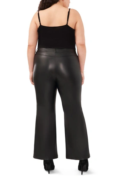 Halogen Faux Leather Bootcut Pants In Rich Black