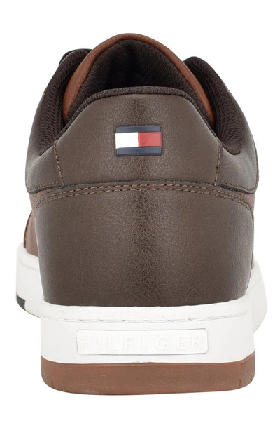 Tommy Hilfiger Trapeze Sneaker In Medium Brown