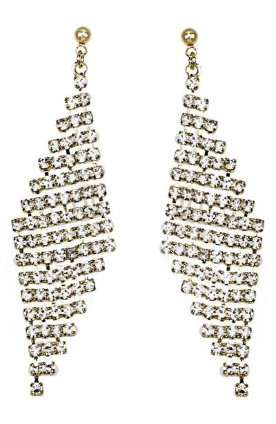 Shop Panacea Cubic Zirconia Diamond Drop Earrings In Gold