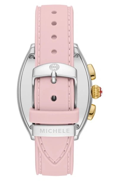 Michele Releve Silicone Strap Watch, 36mm In Two Tone