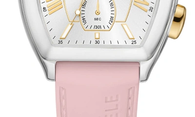 Michele Releve Silicone Strap Watch, 36mm In Two Tone