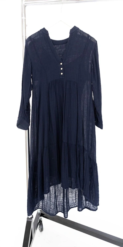 Shop Sundays Margot Dress In Navy In Blue
