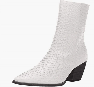Shop Matisse Caty Ankle Boot In White Snake