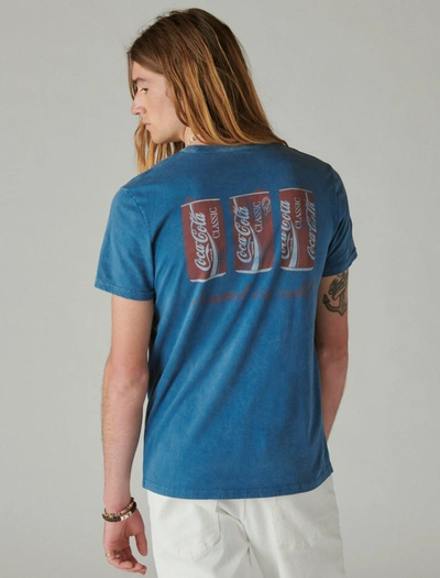 Shop Lucky Brand Men's Coca-cola Ice Cold Tee In Blue