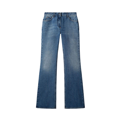 Pre-owned Off-white Slim Flared 5 Pocket Pants 'blue'