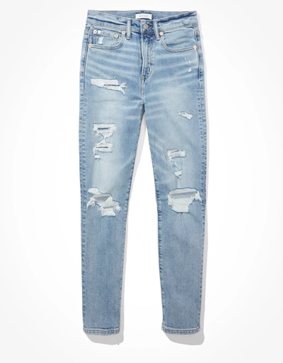 Shop American Eagle Outfitters Ae77 Premium Mom Jean In Blue