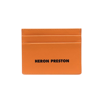 Pre-owned Heron Preston Tape Card Holder Wallet 'orange'