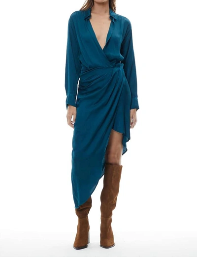 Shop Young Fabulous & Broke Aimee Dress In Deep Teal In Blue