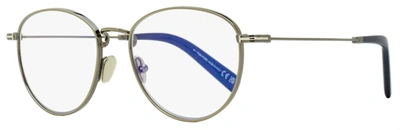 Tom Ford Men's Blue Block Eyeglasses Tf5749b 012 Ruthenium/blue 52mm In Multi