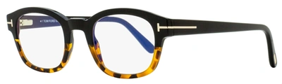 Tom Ford Men's Blue Block Eyeglasses Tf5808b 005 Black/havana 49mm In Multi