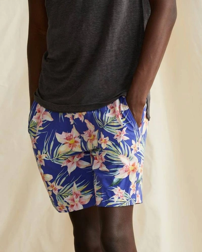 Onia Men Calder Short In Surf Blue In Multi
