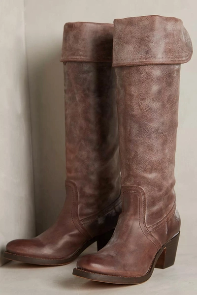 Shop Frye Leather Cuff Tall Boot In Brown