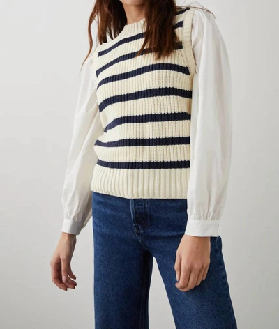 Shop Rails Bambi Sweater Vest In Ivory Navy Stripe In Multi