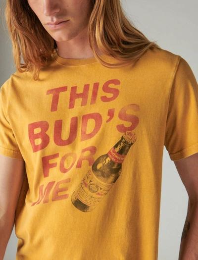 Shop Lucky Brand Men's Bud's For Me Tee In Yellow