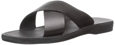 Jerusalem Sandals Elan Slide Sandal In Black In Black
