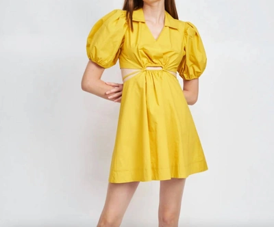 Shop En Saison Lyanna Mini Dress In Yellow