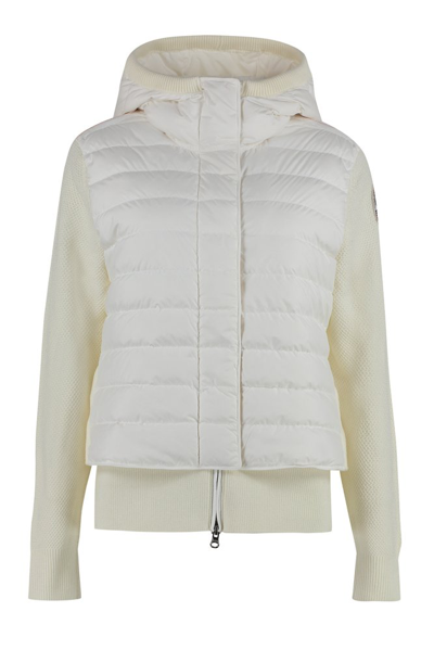Shop Parajumpers Logo Patch Down Jacket In White