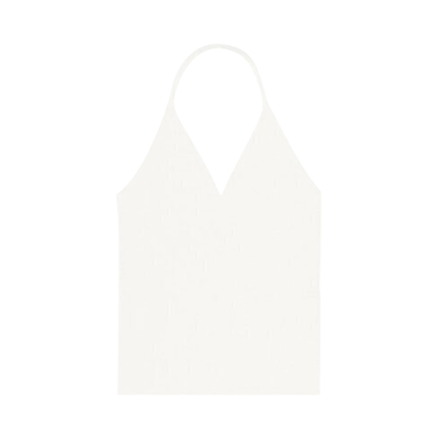 Pre-owned Khaite Thaiane Top 'ivory' In White