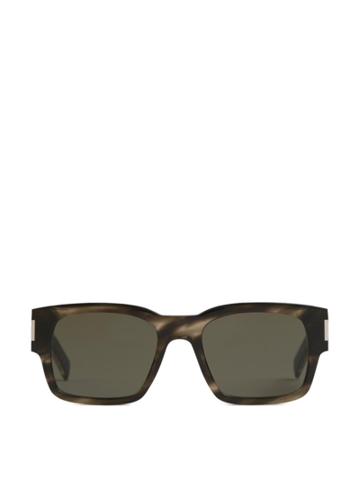 Shop Saint Laurent Eyewear Square Frame Sunglasses In Multi