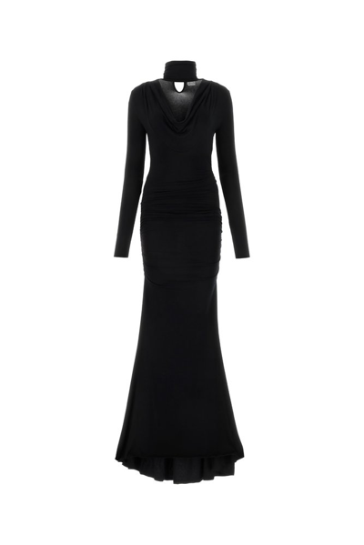 Shop Blumarine Drapped Long In Black