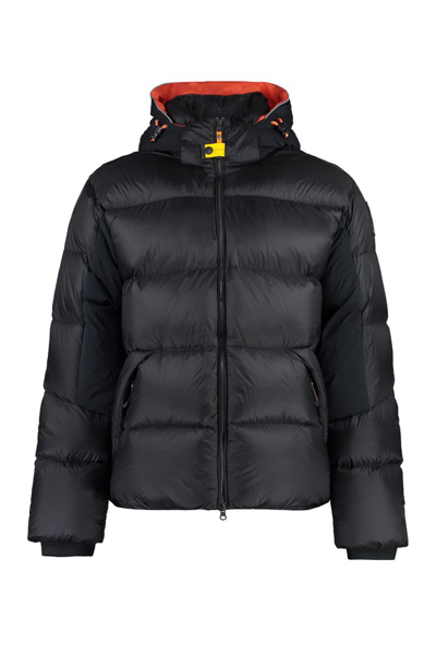 Shop Parajumpers Lexert Hooded Down Jacket In Black