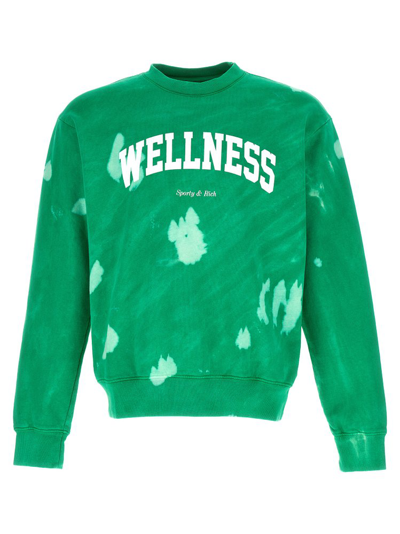 Shop Sporty And Rich Sporty & Rich Wellness Printed Crewneck Sweatshirt In Multi