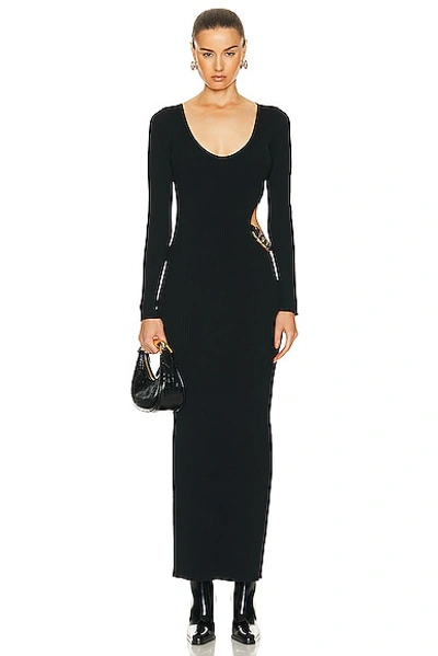 Shop L Agence Sloane Cutout Knit Dress In Black