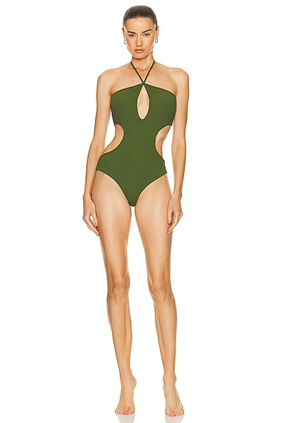Shop Johanna Ortiz Mawingu Onepiece Swimsuit In Military