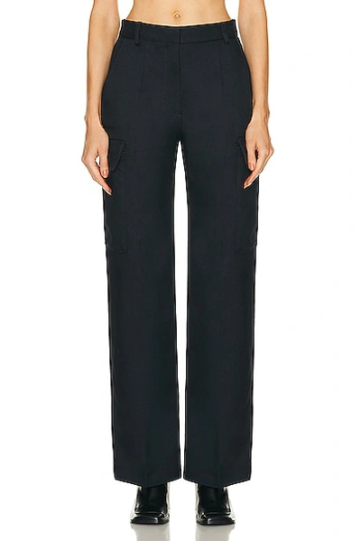 Shop Stella Mccartney Tailored Straight Cargo Trouser In Ink