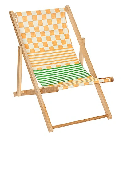 Shop Avalanche X Fwrd Beach Chair In Orange  Cream  & Green
