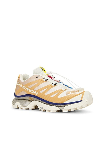Salomon Xt-4 Og Panelled Sneakers In Taffy  Vanilla Ice  & Blue Print