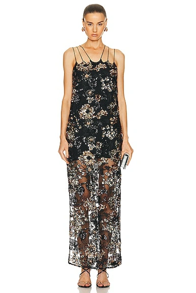 Shop Aknvas Astor Embroidered Gown In Metallic