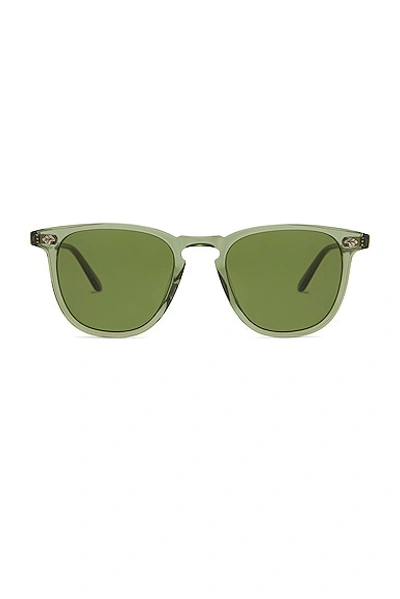 Shop Garrett Leight Brooks Ii Sun Sunglasses In Juniper & Pure Green