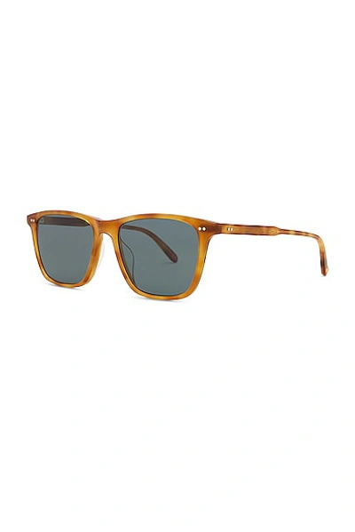 Shop Garrett Leight Hayes Sun Sunglasses In Ember Tortoise