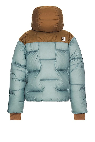 Shop The North Face X Project U Cloud Down Nuptse Jacket In Concrete Grey & Sepia Brown