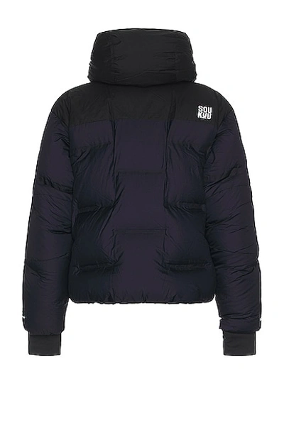 Shop The North Face X Project U Cloud Down Nuptse Jacket In Tnf Black & Aviator Navy