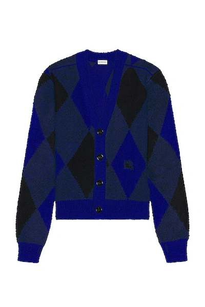 Shop Burberry Pattern Cardigan In Knight Ip Pattern