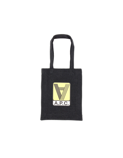 Shop Apc A. P.c. Designer Handbags Tote Bag Lou In Noir