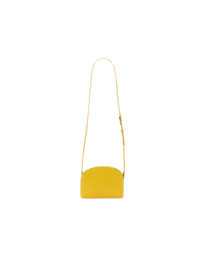 Shop Apc A. P.c. Designer Handbags Mini Demi Lune Bag In Jaune