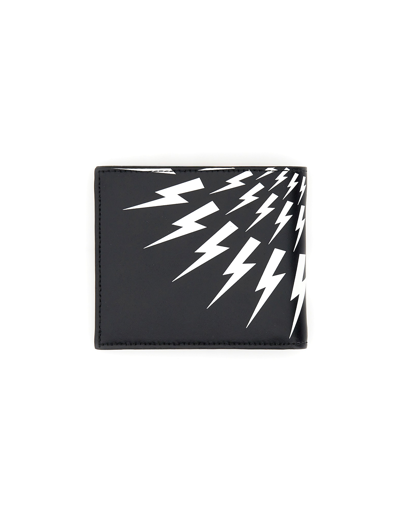 Shop Neil Barrett Designer Men's Bags Wallet With Logo In Noir