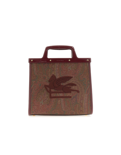 Shop Etro Designer Handbags Love Trotter Bag Small In Rouge