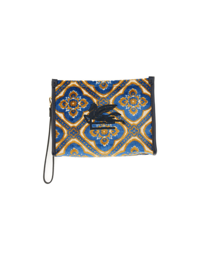 Shop Etro Designer Handbags Pouch Paisley Medium In Multicolore