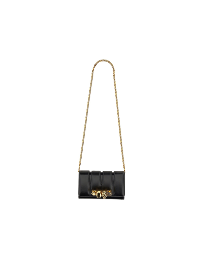 Shop Alexander Mcqueen Designer Handbags The Slash Clutch Bag In Noir