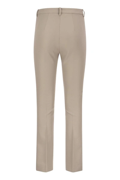 Shop 's Max Mara Fatina - Cotton And Viscose Trousers In Stone