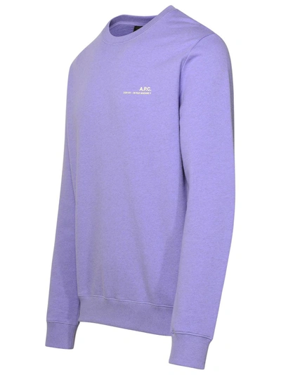 Shop Apc A.p.c. Lilac Cotton Sweatshirt In Violet