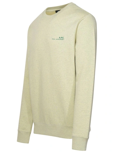 Shop Apc A.p.c. Green Cotton Sweatshirt