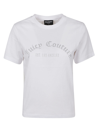Shop Juicy Couture Logo Cotton T-shirt In White